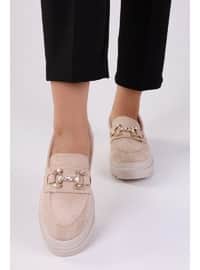 Loafer - 350gr - Beige Suede - Casual Shoes