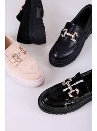 فئة اللوفرز - 350gr - جلد الغزال الأسود - أحذية كاجوال