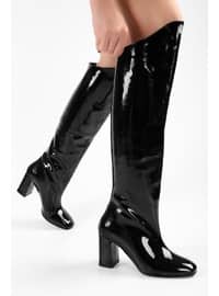 Boot - 500gr - Black Patent Leather - Boots