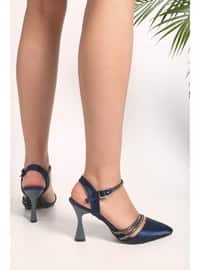 Stilettos & Evening Shoes - Navy Blue - Heels