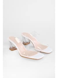 Heeled Slippers - 300gr - White - Slippers
