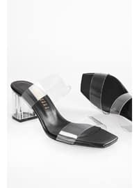 Heeled Slippers - 300gr - Black - Slippers