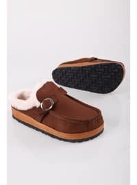 Flat Slippers - 250gr - Brown - Slippers