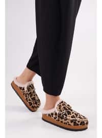 Flat Slippers - 250gr - Leopard Print - Slippers
