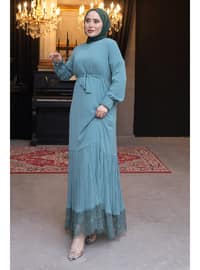 Mint Green - Fully Lined - Modest Dress