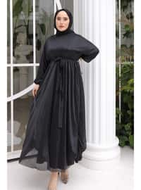 Black - Fully Lined - Modest Dress