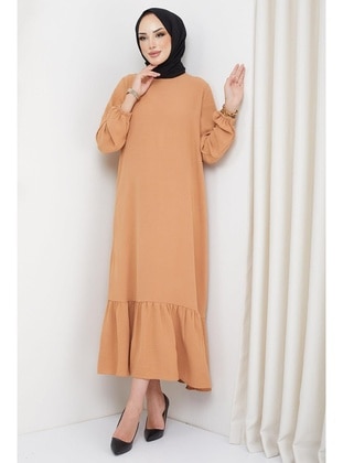 Tan - Modest Dress - Hafsa Mina