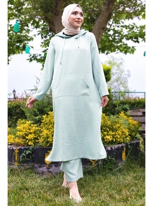 Mint Green - Suit - Hafsa Mina