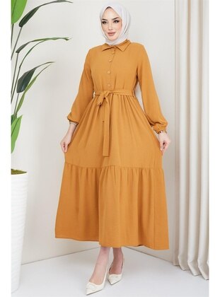 Mustard - Modest Dress - Hafsa Mina