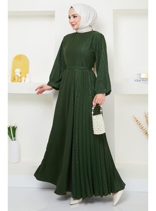 Khaki - Modest Dress - Hafsa Mina