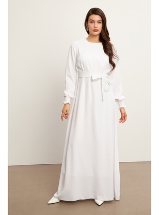 White - Plus Size Dress - Vavinor