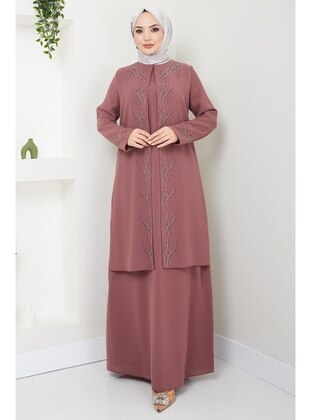 Brick Red - Modest Dress - Hafsa Mina