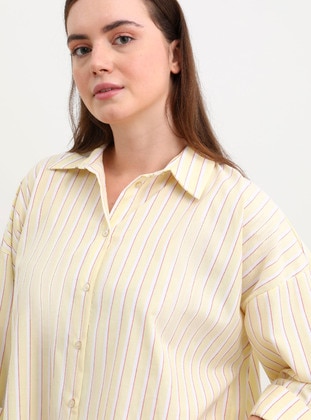 Yellow - Plus Size Blouse - Alia