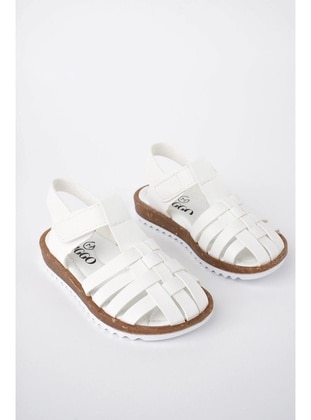 White - Kids Sandals - Muggo