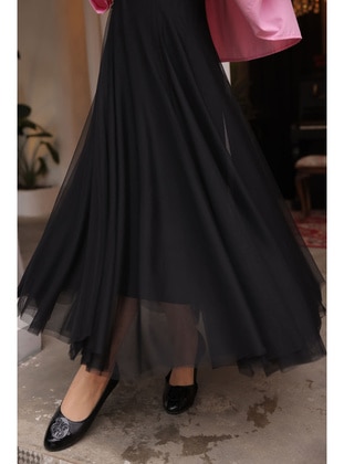 Black - Fully Lined - Skirt - İmaj Butik
