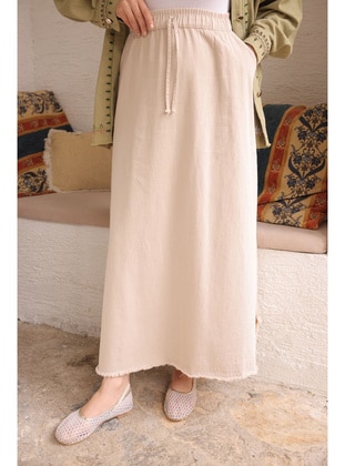 Stone Color - Fully Lined - Skirt - İmaj Butik