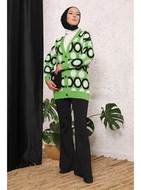  Green Knit Cardigan