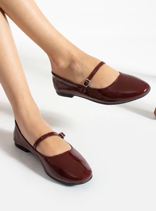 Burgundy - Casual Shoes - Renkli Butik