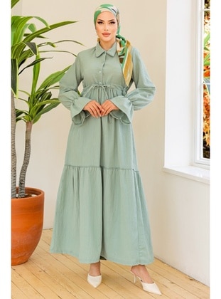 Mint Green - Modest Dress - Bestenur