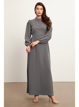 Grey - Modest Dress - Vavinor