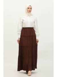 Brown - Plus Size Skirt