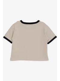 Beige - 150gr - Girls` T-Shirt