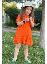 Orange - Girls` Dress