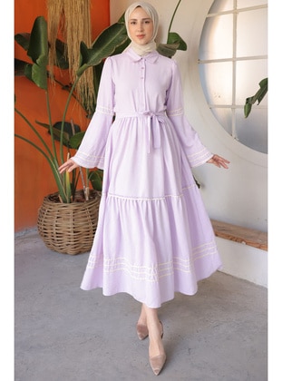 Lilac - Modest Dress - Benguen