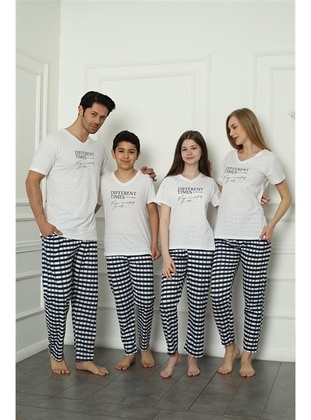 White - Men`s Pyjama Sets - Akbeniz