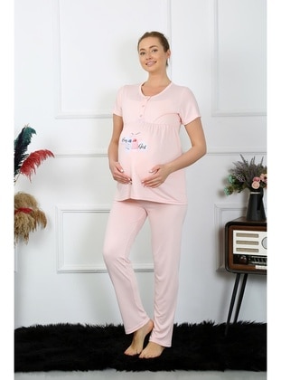 Powder Pink - Maternity Pyjamas - Akbeniz