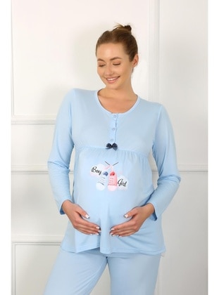 Blue - Maternity Pyjamas - Akbeniz