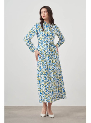Patterned - Modest Dress - MIZALLE