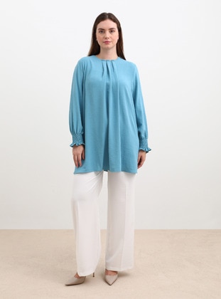 Turquoise - Plus Size Tunic - Alia