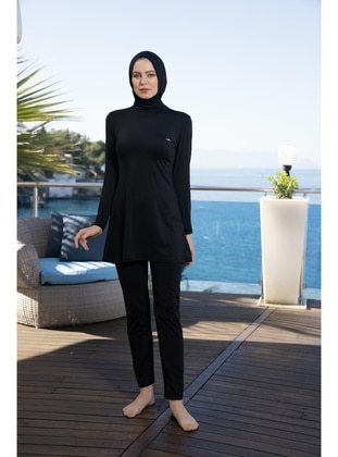 أسود - ملابس السباحة للمحجبات - Estiva