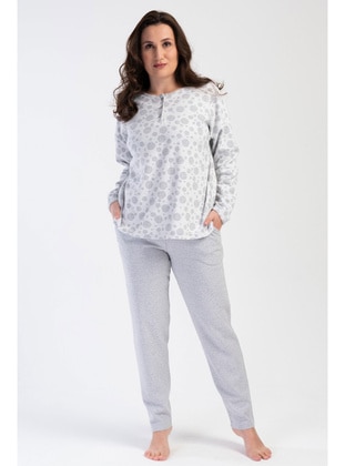 Light Gray - Plus Size Pyjamas - Vienetta