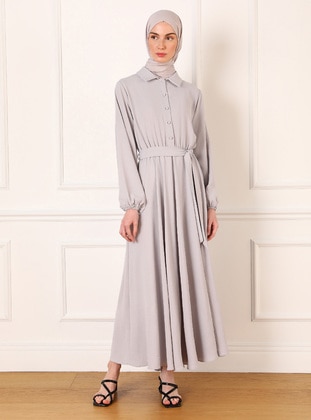 Silver color - Modest Dress - Refka