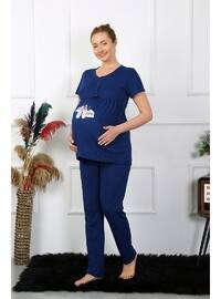 Navy Blue - Maternity Pyjamas