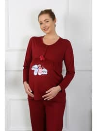 Burgundy - Maternity Pyjamas