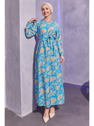 Blue - Modest Dress - Benguen