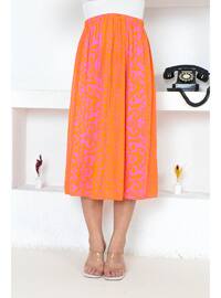 Orange - Plus Size Skirt