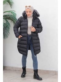Black - Fully Lined - Plus Size Puffer Jacket