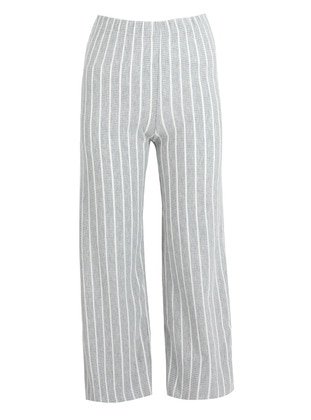 Grey - Plus Size Pants - Alia