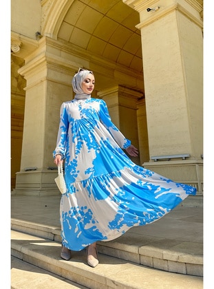 Blue - Knit Dresses - Liz Butik