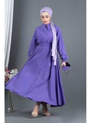 Lilac - Modest Dress - Sevitli