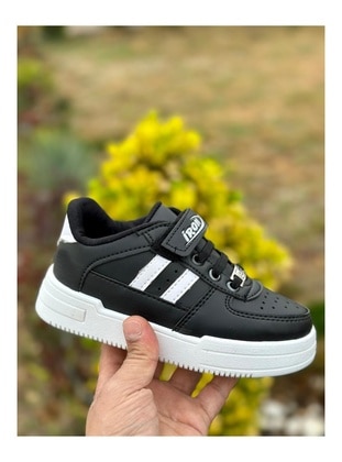 أبيض أسود - حذاء رياضي - أحذية رياضية للأطفال - Muggo