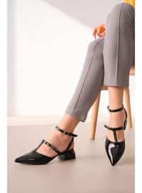 Black Patent Leather - Heels