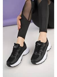 Women's Whıte Mılano Women's Sneakers Black And Whıte