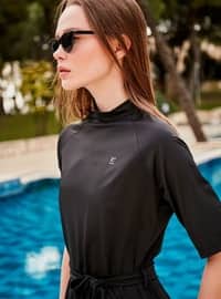 Black - Unlined - Multi - Half Coverage Swimsuit