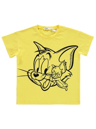 Yellow - Girls` T-Shirt - Tom & Jerry