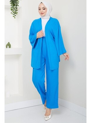 Blue - Suit - Hafsa Mina